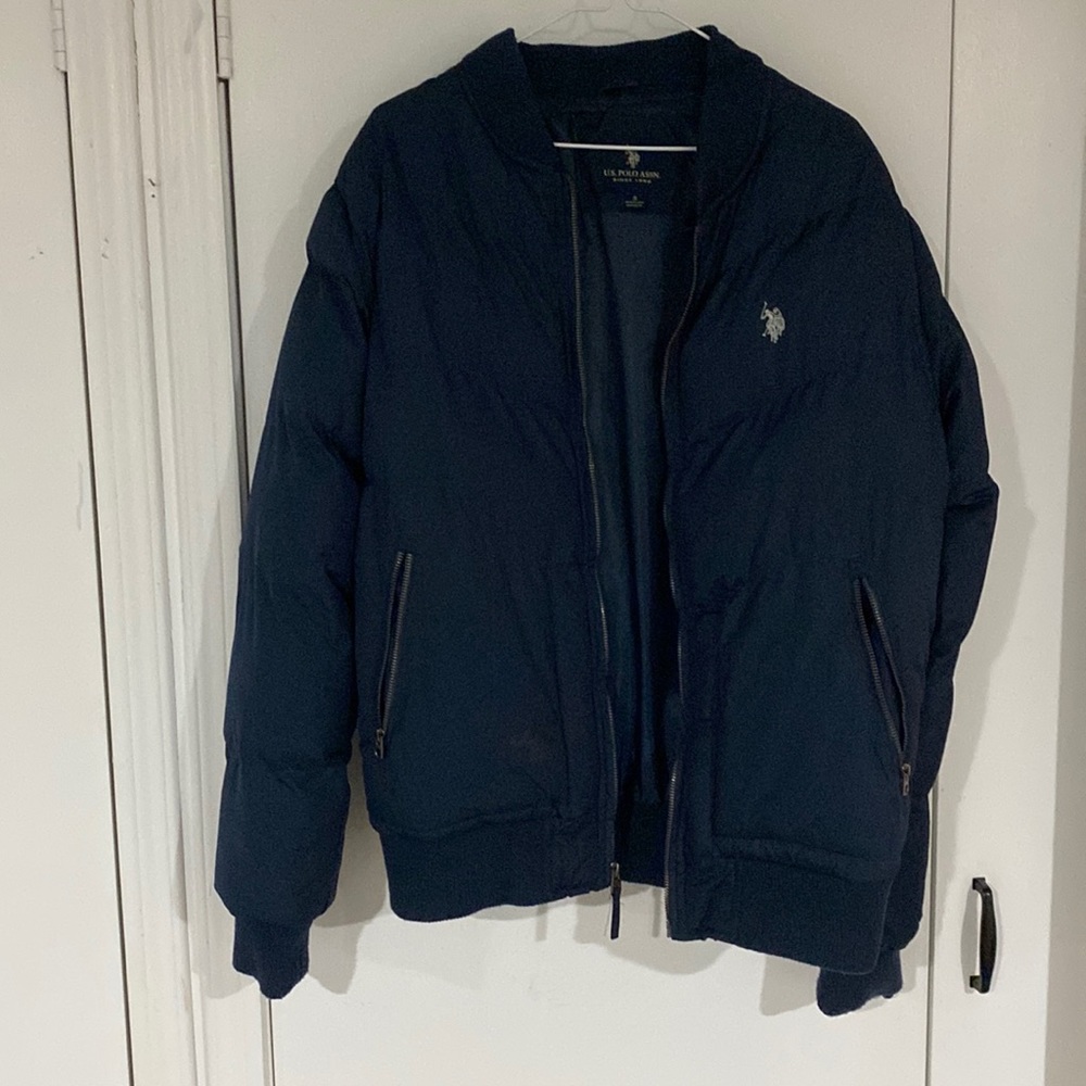 US Polo Association light puffer jacket dark blue